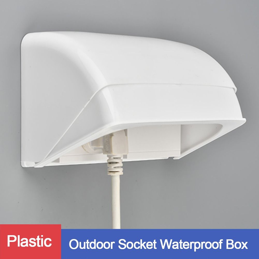 Outdoor Power Outlet Cover - 1 ชิ้นกลางแจ้งซ็อกเก็ตกล่องกันน้ําปลั๊กไฟฟ้ากันฝนสําหรับชาร์จ Pile Socket สวิทช์ป้องกัน