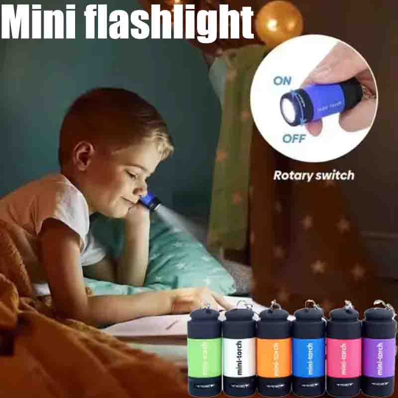 Outdoor Power Usb - USB ชาร์จไฟได้ ไฟฉายขนาดเล็กสำหรับตั้งแคมป์ ไฟฉายพกพาแบบพวงกุญแจ แสงสว่างแรง กันน้ำ