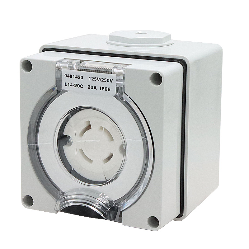 Outdoor Power Inlet Box - กล่องเชื่อมต่อไฟฟ้าสำหรับเครื่องกำเนิดไฟฟ้า 125/250V 20A สำหรับรถบ้าน แบบกันน้ำ PVC