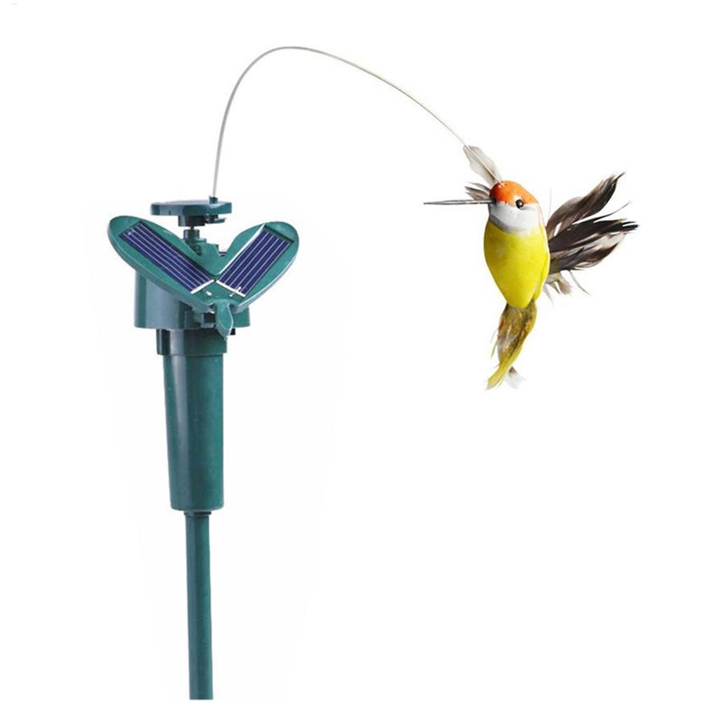 Outdoor Power Stake - 1 PC พลังงานแสงอาทิตย์หมุนนกตลกบิน Hummingbird พลังงานแสงอาทิตย์นก Stake
