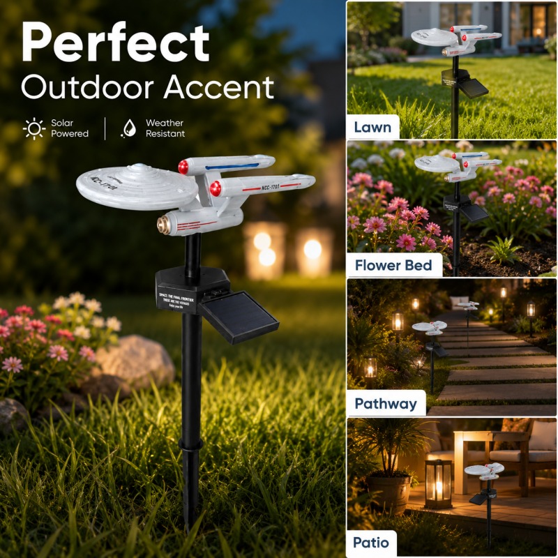 ไฟประดับสวนรูปยานอวกาศ Star Tr - Outdoor Power Stake บทวิจารณ์และราคา