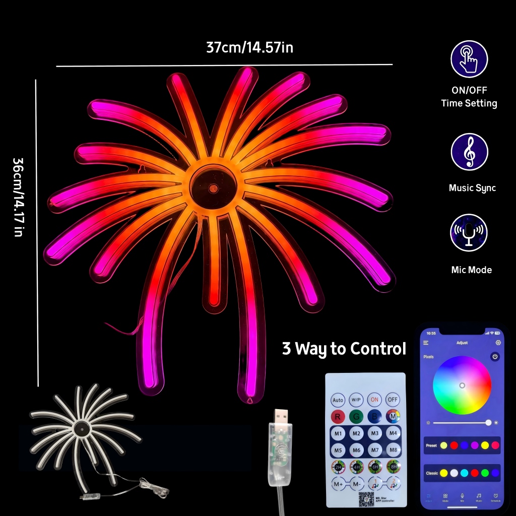 ไฟ LED ป้ายไฟนีออนรูปดอกไม้ไฟ  - Outdoor Power For Xmas Lights บทวิจารณ์และราคา