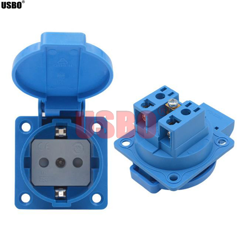 ปลั๊กไฟ AC อุตสาหกรรม EU สีดำ- - Outdoor Power Inlet Box บทวิจารณ์และราคา