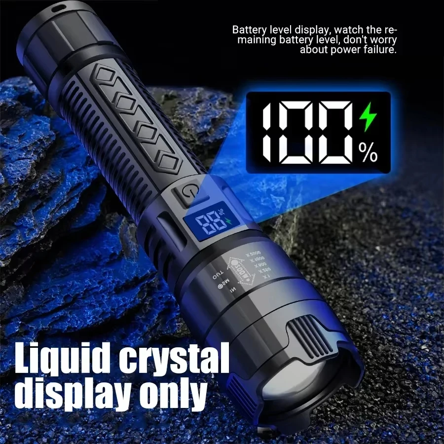 ไฟฉาย LED ยุทธวิธี 2000LM ชาร์ - Outdoor Power Usb บทวิจารณ์และราคา