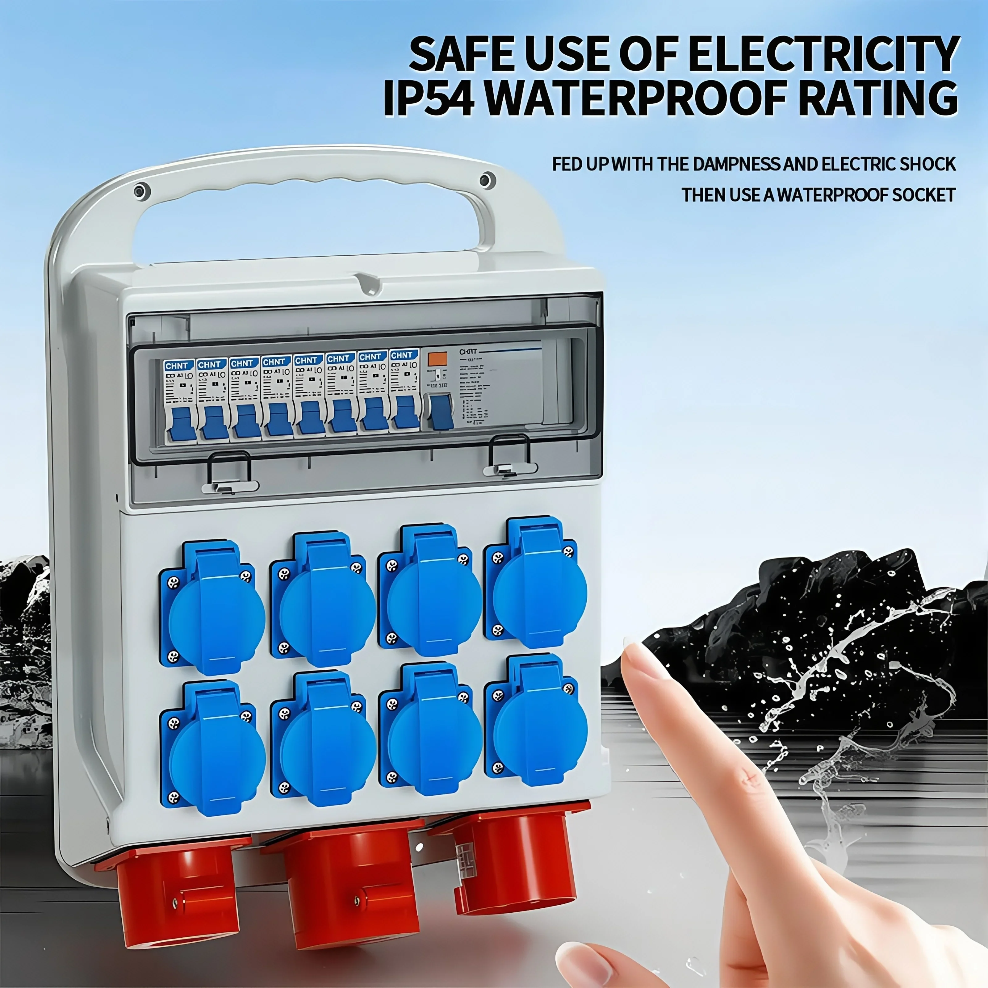 IP54 16A ปลั๊กไฟอุตสาหกรรมแบบก - Outdoor Power Inlet Box บทวิจารณ์และราคา