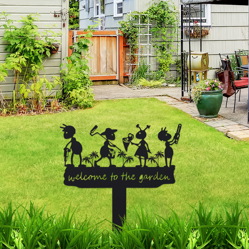 ป้ายโลหะรูปมดสไตล์เรโทรสำหรับต - Outdoor Power Stake บทวิจารณ์และราคา