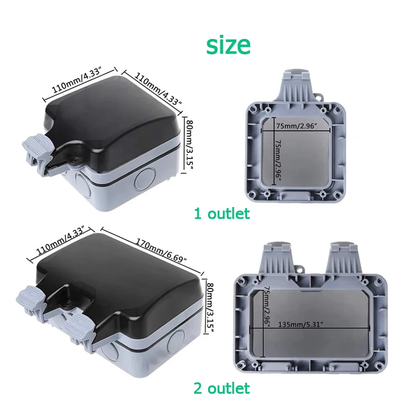 16A EU KR กลางแจ้งกันน้ําซ็อกเ - Outdoor Power Inlet Box บทวิจารณ์และราคา