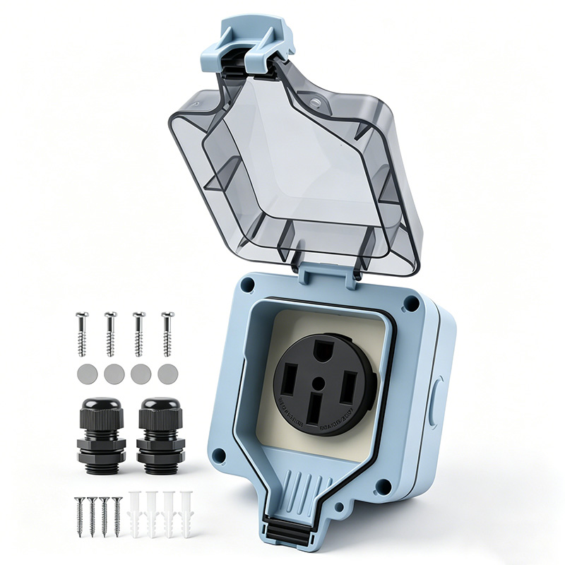 กล่องปลั๊กไฟกลางแจ้งกันน้ำ IP6 - Outdoor Power Outlet Cover บทวิจารณ์และราคา
