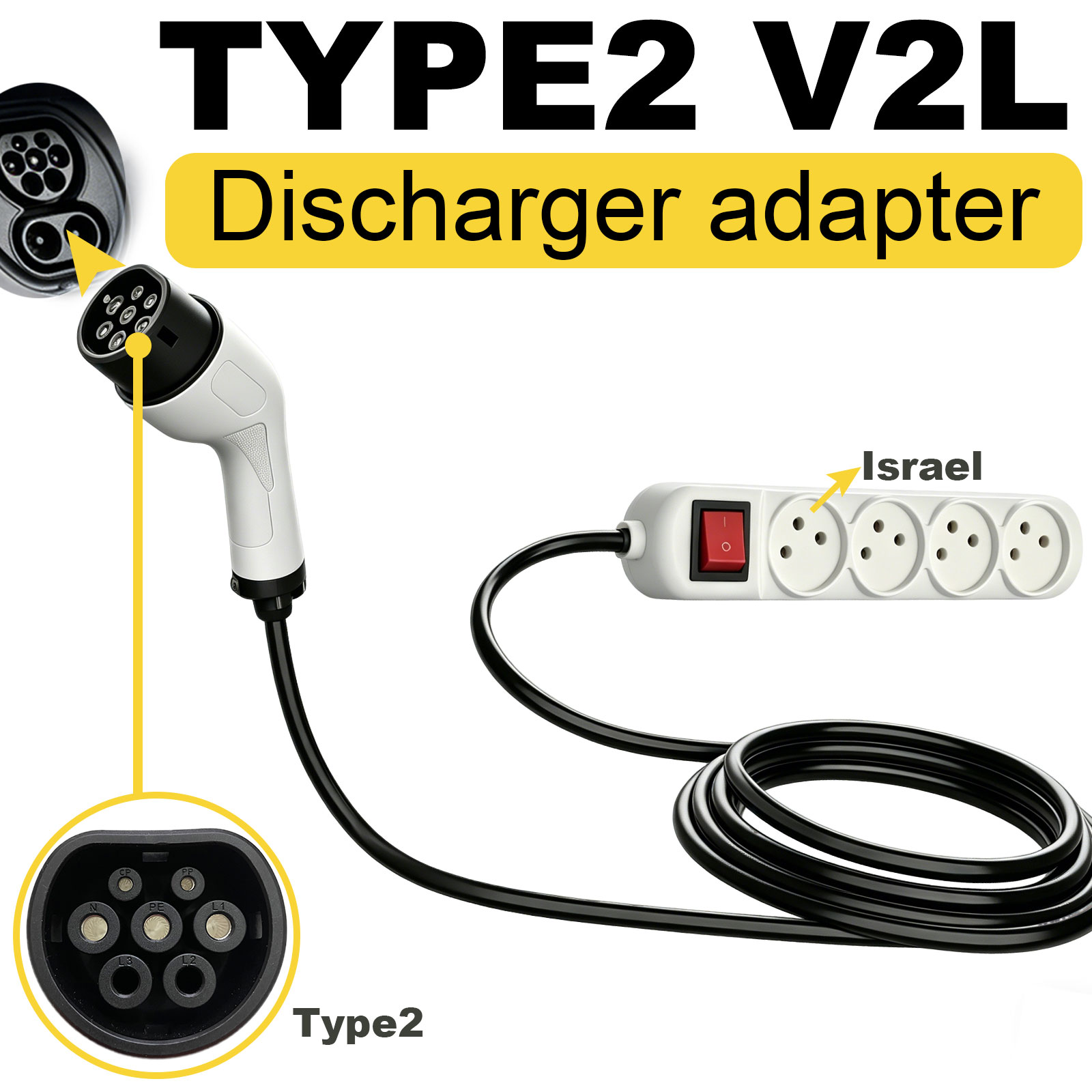 อะแดปเตอร์ปล่อยไฟฟ้า Type2 V2L - Outdoor Power Outlet บทวิจารณ์และราคา