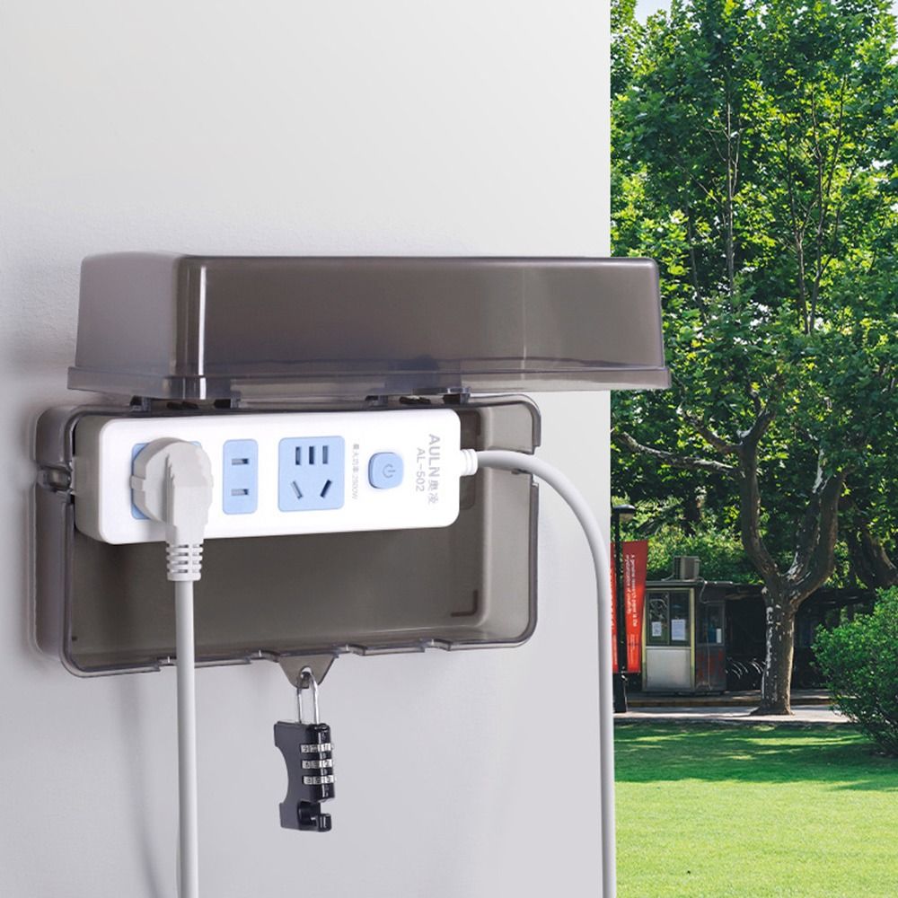 กล่องปลั๊กพลาสติกแบบพกพา ป้องก - Outdoor Power Outlet Cover บทวิจารณ์และราคา