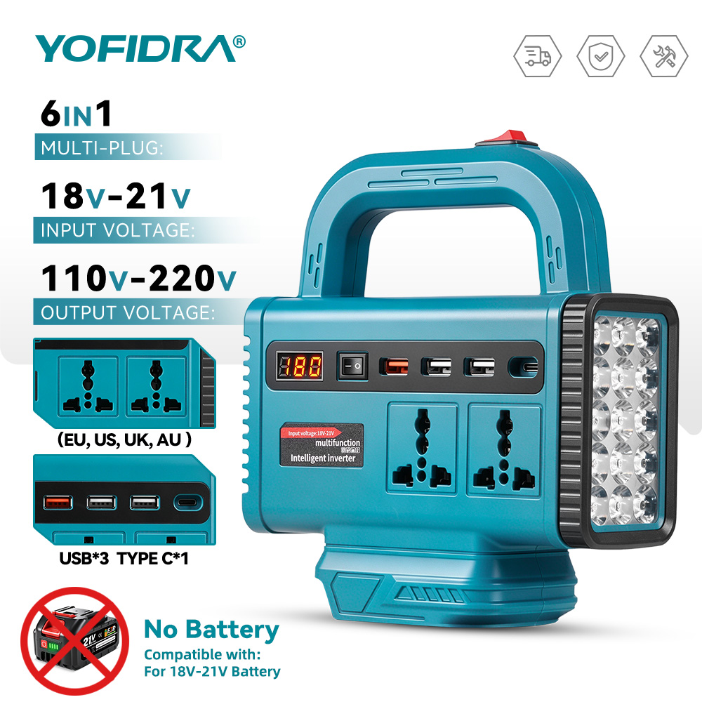 อินเวอร์เตอร์พกพา YOFIDRA 220V - Outdoor Power Outlet บทวิจารณ์และราคา
