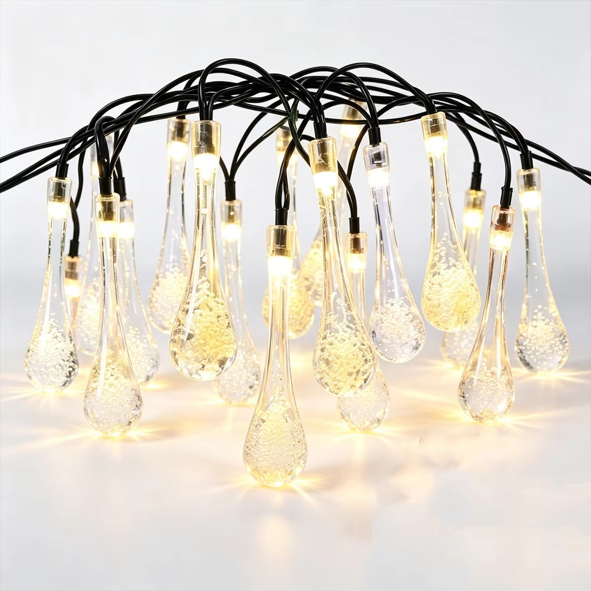 ไฟประดับ LED รูปหยดน้ำ ใช้พลัง - Outdoor Power For Xmas Lights บทวิจารณ์และราคา