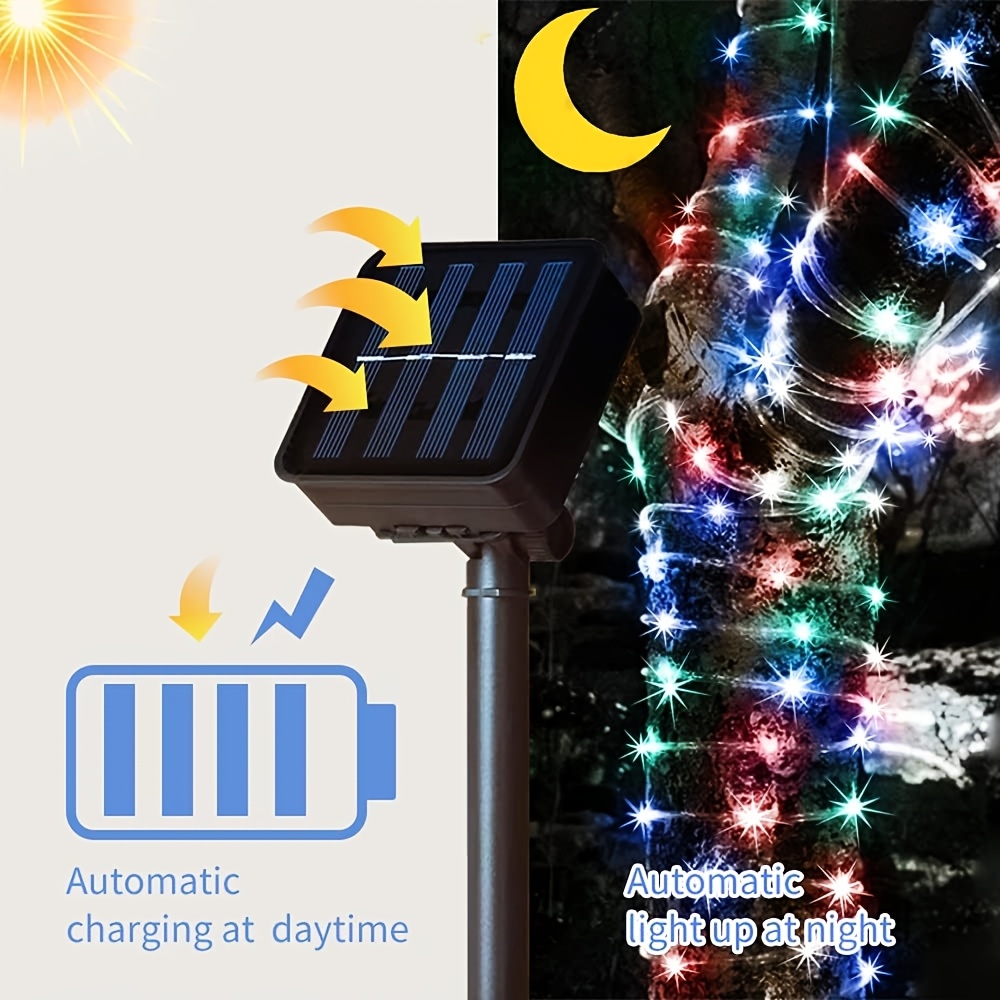 ไฟเชือกพลังงานแสงอาทิตย์ 8 โหม - Outdoor Power For Xmas Lights บทวิจารณ์และราคา