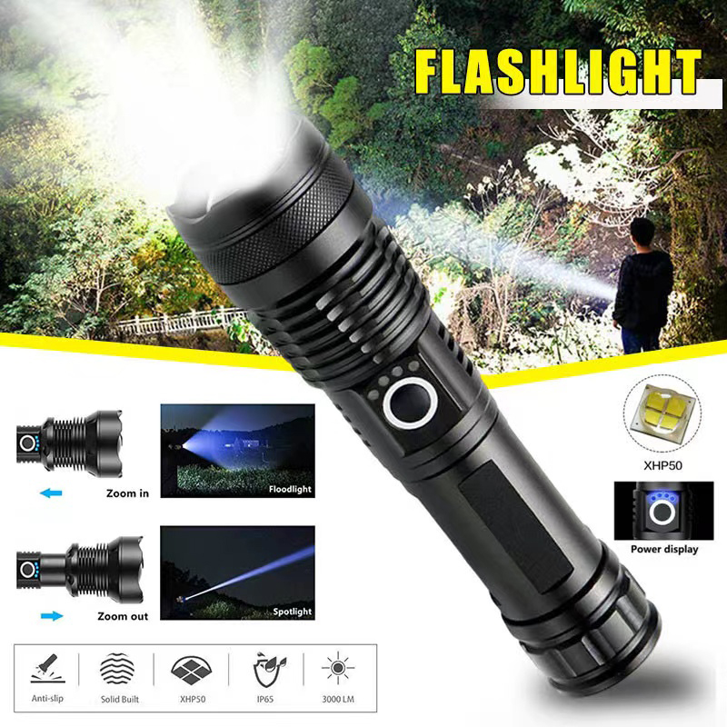ไฟฉาย LED กำลังสูง XHP70 USB-C - Outdoor Power Usb บทวิจารณ์และราคา